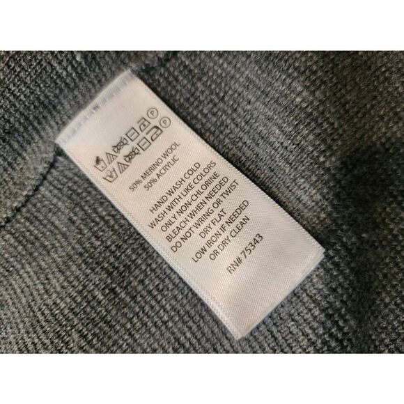 Tahari Sweater Blazer Women's XS Grey Merino Wool Blend Open Knit - Picture 4 of 4